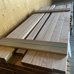 Ca. 107x Angelim Pedra Balken Geschaafd, 50x100mm, lengte 31/160cm, 76